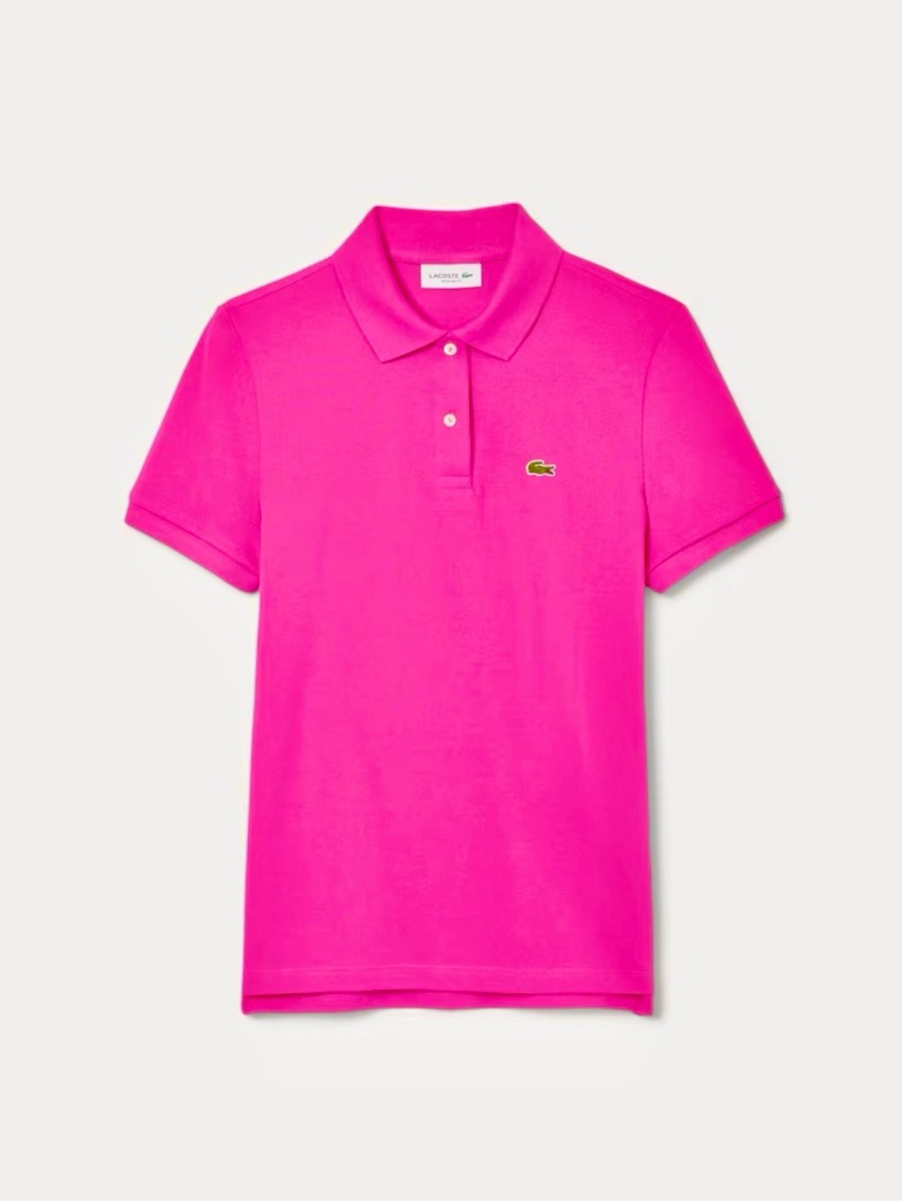 LACOSTE HOT PINK FUSCHIA POLO PIQUE POLO SHORT SLEEVE SIZE 36 SMALL SM MED RETRO
